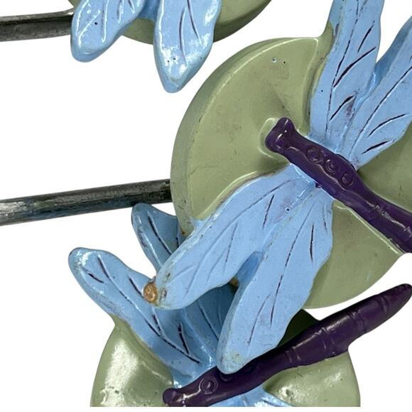 Dragonfly Accent Shower Curtain Rings Hooks Nature Inspired Bath Decor - Picture 8 of 11